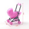 Toddmomy 2Pcs Miniature Stroller Toy Dollhouse Miniature Baby Carriage Plastic Dollhouse Furniture Nursery Doll House Accessories