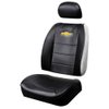 Plasticolor 008599R01 Chevy Chevrolet Logo Universal Fit Car Truck or SUV Sideless 3-Piece Seat Cover w/Head Rest , Black