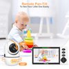 VTimes Baby Monitor with Camera and Audio, 5.5" 720P HD Screen Video Baby Monitor No WiFi VOX Mode Pan-Tilt-Zoom Alarm and 1000ft Range, Night Vision Night Light Lullaby, Ideal for Baby/Elderly/Pet