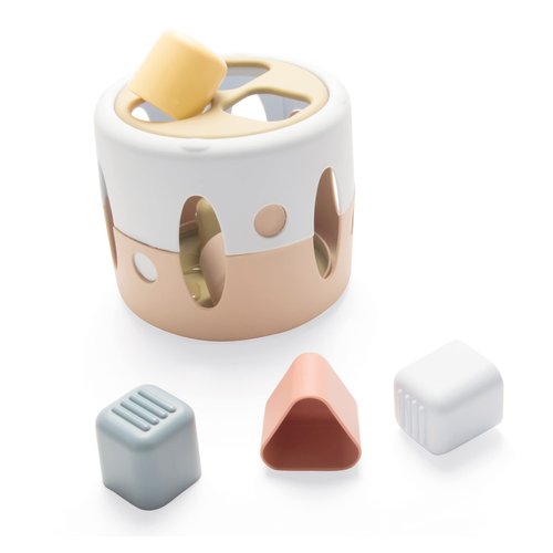 Dantoy TINY BIO Eco-Friendly Shape Sorter Toy (7 Pieces), Babies & Toddlers, Shape & Pattern Recognition, Hand-Eye Coordination, Non-Toxic, Dishwasher Safe, Made in Denmark, Ages 10 Mos+