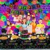 Glow Neon Party Supplies - Neon Balloon, Glow in the Dark Happy Birthday Banner, Hanging Swirls, Cake Topper, Tablecloth, Plates, Napkins, Cup for Blacklight Party Decorations, Serves 20 Guest