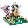 JXRLMB Architecture River Windmill Tree Cute Micro Mini Building Blocks Sets Trees Flowers for Girls, Idea Cherry Blossom Present Toy Model Kit 600+ pcs