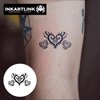 INKARTLINK Semi Permanent Tattoos, 3 Sheets of Small Temporary Tattoos, Adult Art Designs, Party Favors, Waterproof, Realistic, No Adhesive, No Reflective, Lasts 1-2 Weeks (Heart Totem)