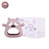 Silicone Teether Toys，Teething Toys for Babies, Baby Teether Never Drop Baby Teether for Teething Relief, Silicone Baby Hand Mittens Sucking Need Pacifier, Baby Chew Toys for Breast Feeding (Brown)