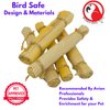 Bonka Bird Toys 2375 Pk5 4-Inch Banana Leaf Sticks Foot Talon Natural Chew Parrot Pet Cage Toy, Conure, Ringneck, Quaker, and Similar Breed Sizes