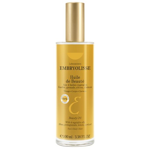 Embryolisse Beauty Oil, Hydrates, Protects and Beautifies Face, Body and Hair. Lightweight, Non Greasy Body Oil for All Skin Types, 3.38 Fl Oz