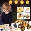 Jixin Xyzhi Sets Metal Assembly Toys Model Excavator Kits STEM Projects Model Car Kits to Build Jixin Xyzhi Birthday Gifts for Kids 8-16 Yellow