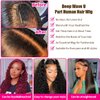 Deep Wave U Part Human Hair Wig Curly U Part Wigs Glueless Human Hair wigs for Black Women None Lace Front Wigs Full Head Clip In Half Wig UPart Hair Extension Natural Color 180% Density 20 Inch