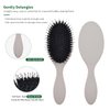 JDY Hair Brush, Synthetic Nylon Boar Bristle Hair Brushes for Women Kids Thick Curly Wet Dry Hair, Smoothing Detangling Hairbrush, Anti-Static Hair Comb Wide Tooth Comb For Family