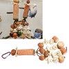 AMONIDA Parrot Corn Cob Chew Toy, Corn Cob Cuttlefish Bone Rattan Wood Beech Wood Nuts Bird Chew Toys, for Peony, Cockatiel, Budgerigar (Rattan Ball Model)