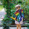 Creatoy Butterfly Wings Toddler Caterpillar Costume Kids Rainbow Dress Up Wings for Boys Girls Butterfly Bug Pretend Play Halloween Supplies Insect Party Favors Story Character Accessories