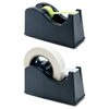 Desktop Tape Dispenser Adhesive Roll Holder (Fits 1" & 3" Core) with Weighted Nonskid Base Black