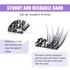 GAQQI Lash Clusters, Eyelash Clusters 120PCS C Curl Individual Lashes, Wispy Cluster Eyelash Extension 10-16mm Mixed Length, Natural Looking Cluster Lashes （GQ03, C Curl, 10-16mm)