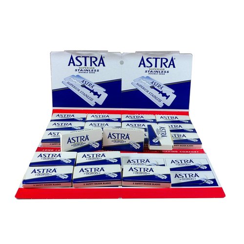 Astra Superior Stainless Double Edge Razor Blades (100 Blades)