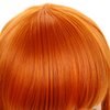 morvally Short Straight Neat Bangs Bob Wigs Natural Looking Synthetic Hair Wig for Cosplay Costume Halloween (12 inches 2735# Orange)