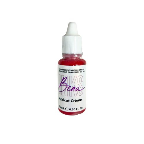 Professional Lip Pigment for Permanent Makeup (15ml) - Apricot Crème Permanent Lip Stain - Warm/Neutral Base Permanent Lipstick Pigment for Lip Tattoo or Liner - PMU Supplies for Stunning Lip Makeup