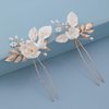 2Pcs Wedding Hair Pins Bridal Hair Accessories Gold
