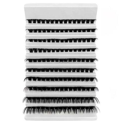 KMILRO Lash Clusters DIY Individual Lash Extension, 150PCS, Fluffy 9-16MIX 100D Lash Clusters for Lash Extension Beginners