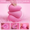 BEAKEY Super Soft Makeup Sponge Set of 6, Makeup Sponges for Foundation, Liquid, Cream and Powder, Pink Beauty Sponge for Blending, 0 Latex Blender