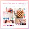 ROSALIND 30PCS Gel Nail Polish Set with Base Glossy Matte and Glitter Top Coat Gel Polish, Multicolored Gel Nail Set Long Lasting DIY Manicure Gifts