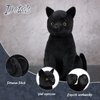 HyDren 13 Inch Valentine's Day Black Cat Stuffed Animal Black Cat Plush Toy Realistic Cute Cat Stuffed Animal Gift Kawaii Black Cat Plushies for Kids Birthday Party Favors Home Room Nursery Car Decor