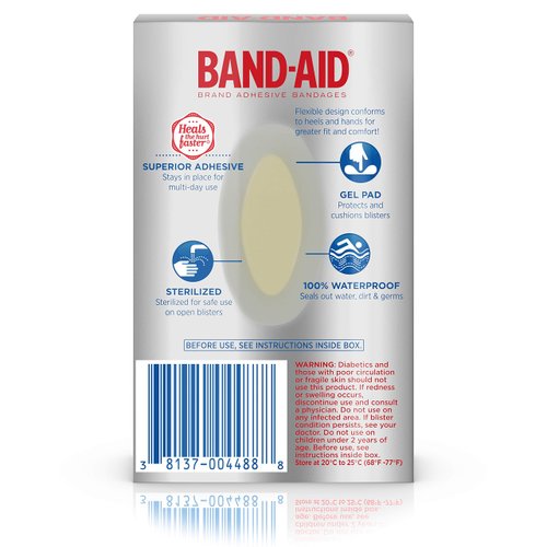 Band-Aid Brand Adhesive Bandages, Advanced Healing Blister Cushions, 6 Count