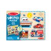 Melissa & Doug Vehicles Sound Puzzle - Wooden Peg Puzzle With Sound Effects (8 pcs) - Sound Puzzles for Toddlers, Wooden Puzzles For Kids Ages 2+