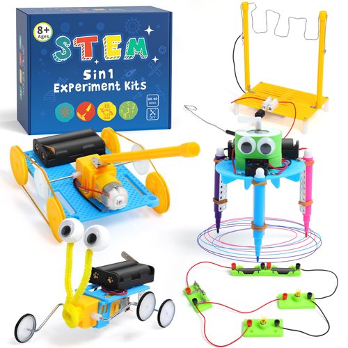 STEM Robotics Science Kits for Kids Crafts 8-12, Toys Gifts for 8 9 10 11 Year Old Boys Birthday Gift, Robot Building Science Kit Experiments for Kids 8-10, Crafts Activities Engineering Kit
