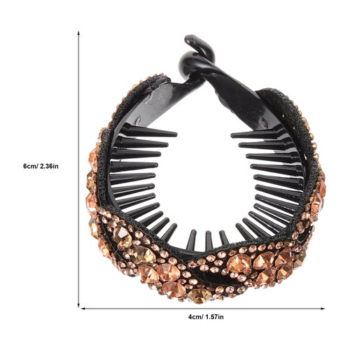 KALLORY Ponytail Hair Jewelry Banana Clips Hair for Thick Korean Hair Accessories Small Hair Clips Banana Hair Clips for Women Banana Combs for Hair Barrette Gothic Hair Clips Tail Clip