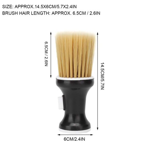 Neck Duster, Powder Neck Duster Soft Hair Neck Duster Hairdressing Powder Storage Styling Dust Cleaning Brush Haircut Clearing Brush Sweeping Hair Tool (Black)