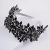 JWICOS Crystal Bridal Headband Tiara Wedding Headpiece for Bride Wedding Hair Accessories for Women and Girls (Black)