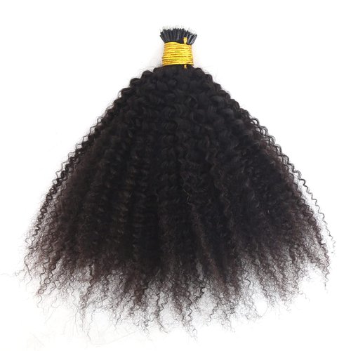 ZigZag Hair Afro Kinky Curly Nano Rings Tip Hair Extensions Brazilian Virgin Human Hair 1g/strand...