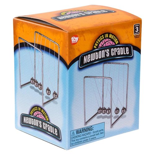Rhode Island Novelty Newton's Cradle Office Desk Toy Executive Perpetual Ball Clicker 3.5" x 3.25" x 4.33"