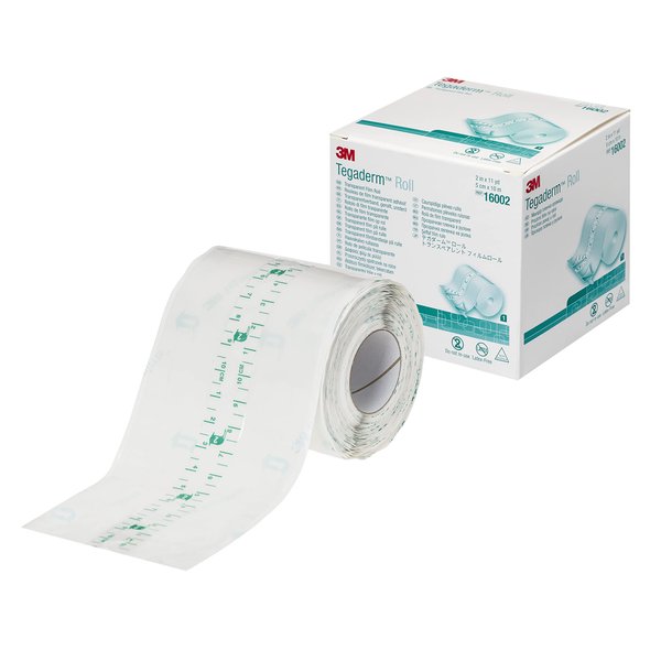 3M™ Tegaderm™ Transparent Film Roll, 16002, 5CM x 10M, 1 Roll/Carton, 4 Carton/Case