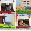 Toymany 8PCS Grey & Orange Cat Figurines Set, Realistic Cat Figures Kitten Toys, Cat Cake Toppers Christmas Birthday Gift for Kids Children