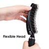 ThickTails Boar Bristle Hair Brush - Curved Vented Hair Brush, Blow Drying Hair Brush for Thick Hair - Womens Brush Detangler, Curly Hair Styling Brush Blow Dry Paddle Detangling Hairbrush (Pack of 2)