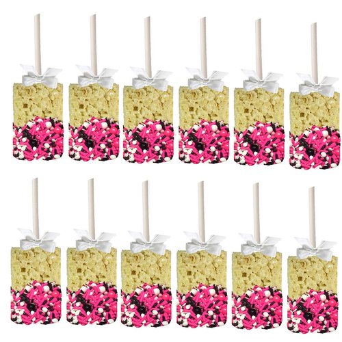 Pink Black White Edible Confetti Sprinkles Cake Cookie Cupcake IceCream Donut Quins - 6oz