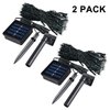 amadecohome 2 Pack Solar String Lights, 8 Modes Outdoor 42ft 100LED Waterproof Lights for Garden, Tree, Yard, Christmas, Wedding, Party (Multicolor)