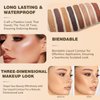 BEFIVECOK Liquid Contour Stick Makeup - Liquid Cream Bronzer Stick for Face, Natural Blendable Matte Cream Contour Makeup, Silky Long Lasting Waterproof Creme Blush Contour Wand (#07 DEEP RED BROWN)