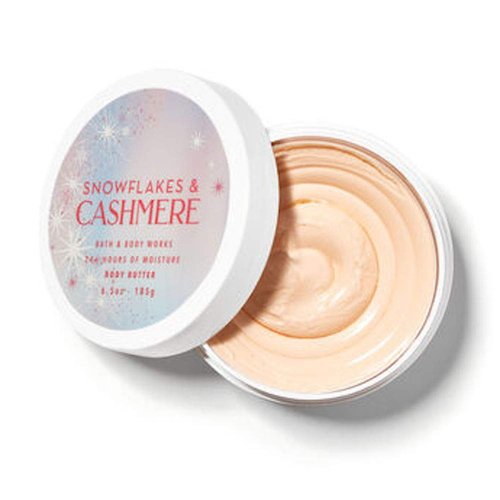 Bath and Body Works Body Care 24+ Hours Moisture Body Butter - SNOWFLAKES & CASHMERE w/Shea & Coco Butter - 6.5 oz