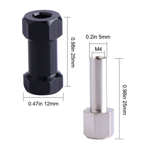 RC 12mm Hex Hub Extension 25mm Offset Wheel Spacers Longer Combiner Coupler for 1/10 Crawler Truck (25mm)