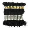 24 Skeins Cross Stitch Threads, Black and White Cotton Embroidery Floss Friendship Bracelets Floss with 12 Pieces Floss Bobbins for Knitting, Cross Stitch Project