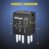 Nilight SPST Multi Purpose Relay 12V 5 Prong Fuel Pump Relay 5Pack 35A/20A Ultra Micro ISO Automotive Replacement Accessory Power Relays for Automotive Cars Truck tractor Marine Boat, 2 Years Warranty