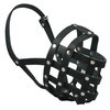 Real Leather Dog Basket Muzzle #112 Black (Circumference 13", Snout Length 3") Bulldog, Boxer