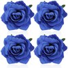 Atoden Blue Rose Hair Clip, Flower Rose Clips for Hair, Hawaiian Floral Hair Pins Rose Flower Brooch Mexican Decorative Headpieces for Women Girls Halloween Cosplay Hair Accessories