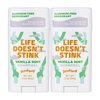 Natural Organic Deodorant Stick with Vanilla and Mint, Coconut Oil and Activated Charcoal, Aluminum Free Deodorant by Stinkbug Naturals, Vanilla Mint 2-Pack