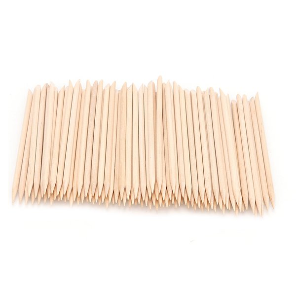 SOUJAP 1200 Pcs 4.5 Inch Orange Sticks for Nails, Wood Cuticle Sticks, Double Sided Wooden Cuticle Pusher Tool for Cuticle Pusher Remover Manicure