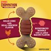 Hartz New Chompathon Gripper Bone Dog Chew Toy for Aggressive Chewers, Double Layered Flavored with Chicken & Bacon