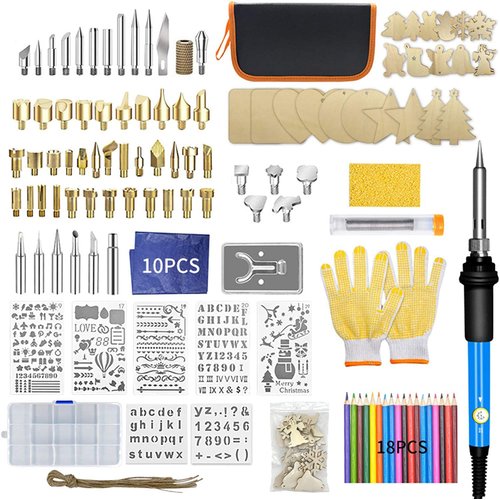 Pyrography Wood Burning Kit,153PCS Wood Burning Tool Wood Burner with Adjustable Temperature Soldering Iron, Woodburning Tool Set for Adults Crafts Beginners Kids