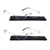 Viseng 2 Pairs Unisex Super Lightweight Rimless Quality Readers Ultra Thin Clear Lenses Frameless Reading Glasses +2.5